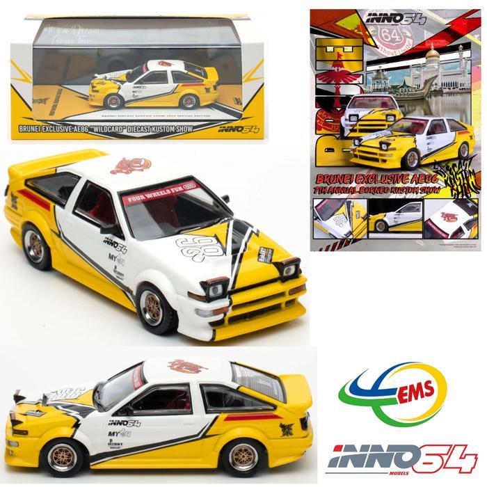 IN64-AE86T-BDKS24 - Inno64 1/64 Toyota Sprinter Trueno AE86 Brunei Diecast Kustom Show 2024