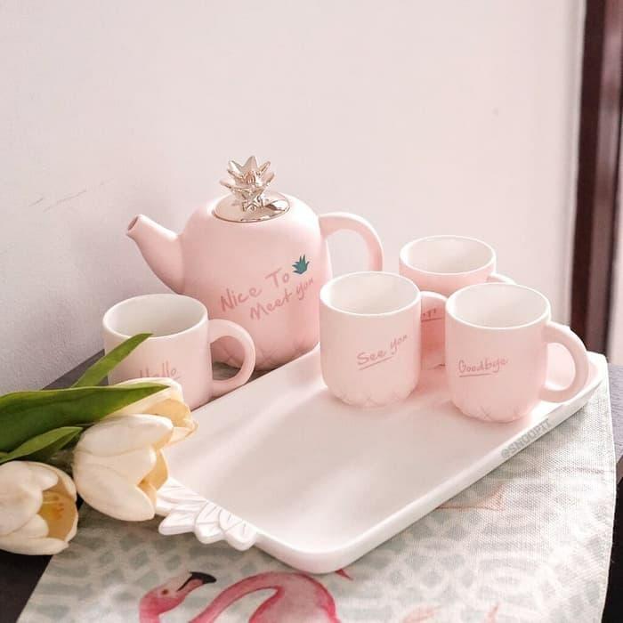 TEA POT AFTERNOON MAKER JEPANG TEH CANGKIR SET DEKORASI RUMAH 8627