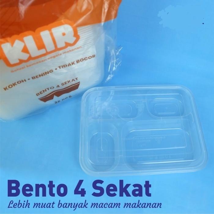 Mika Bento Sekat / Thinwall Sekat Bento isi 10pcs / Tempat Makanan Bento Sekat 3 / Bento Sekat 4