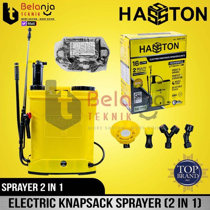 Mesin Sprayer Semprot Hama Hasston Elektrik 16 Liter 3600-026 Semprotan Desinfektan Manual Otomatis