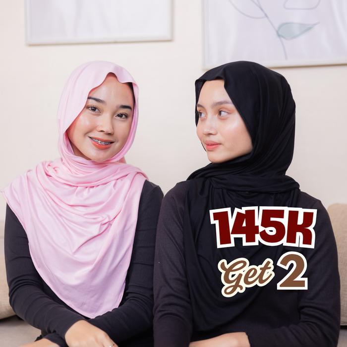 Tiebymin Ansel Pashmina Shawl - Panjang Khimar Instan Syari Muslim Jilbab Kerudung