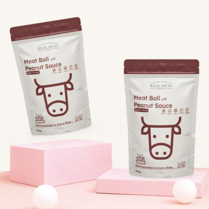 Real Meat Beef Meat Ball With Peanut Sauce