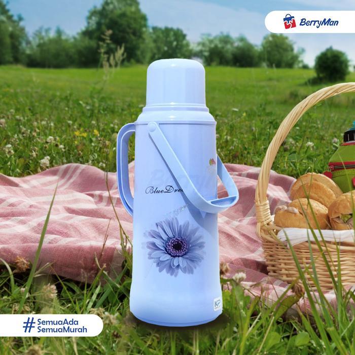 TERMOS AIR PANAS KIMPLAST Diamond 2 Liter - Tempat Air dengan Pegangan Kaca Tabung