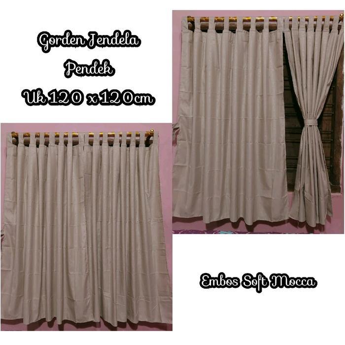JTTOP" GORDEN PINTU GORDEN JENDELA POLOS EMBOS TALI PEREKAT KATUN CURTAIN