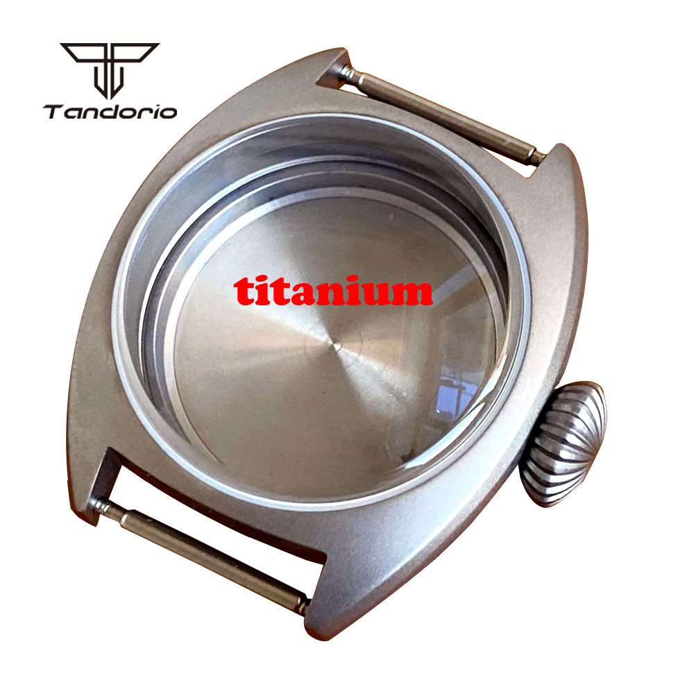 Titanium/Steel/Bronze 36mm Dive Automatic Watch Case 20atm Domed AR Sapphire Wristwatch Parts Fit