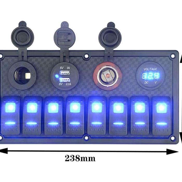 saklar switch rocker 8gang panel instrument marine off road