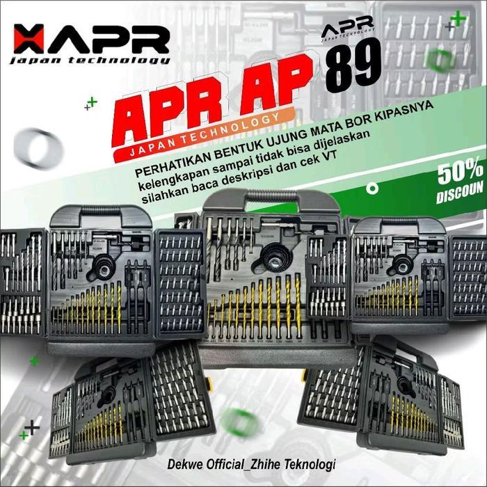 MATA BOR SET APR AP89. BOR BESI BETON KAYU mata obeng min plun kunci L bintang. Harga murah kualitas