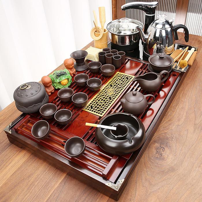 Chinese Tea Pot Set Kungfu Tea Set Tray Teapot Ceremony Komplit - Jendela tnhliat