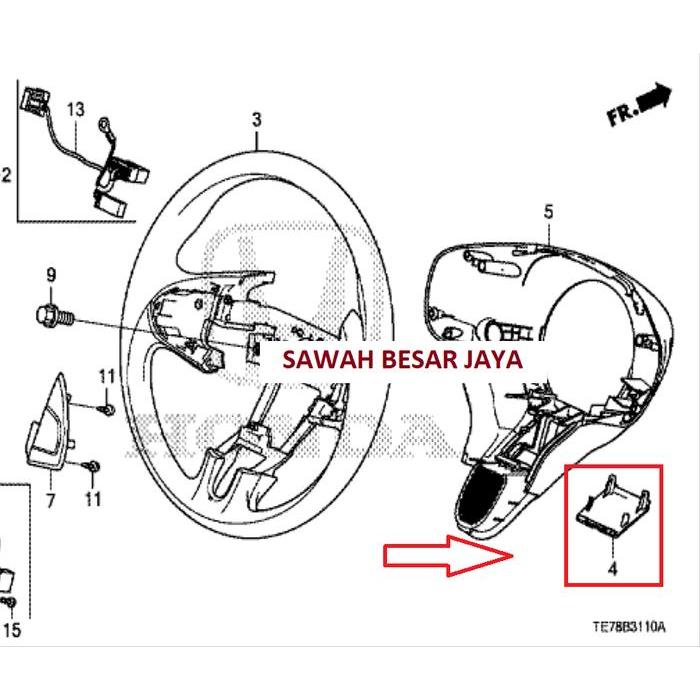Cap Body Cover - Plastik Penutup Tutup Bawah Steer Stir Honda Brio . Mobilio . BRV 2012 2013 2014
