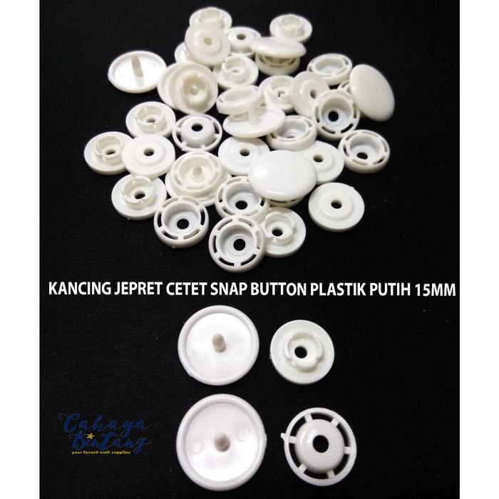 KANCING CETET / JEPRET SNAP BUTTON PLASTIK PUTIH
