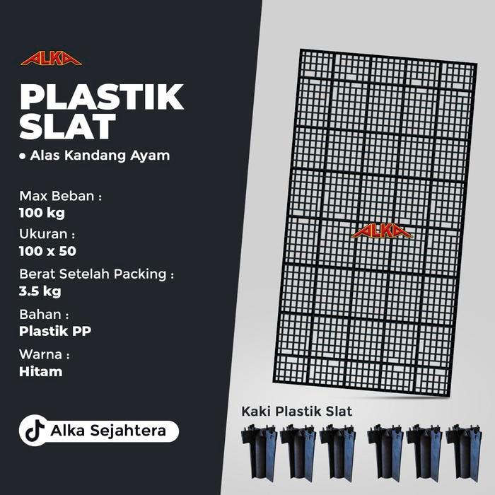 Plastik Slat Alas Kandang Ayam Hitam Polos Lemekan Tatakan Kandang Ayam Bebek Unggas Tanaman