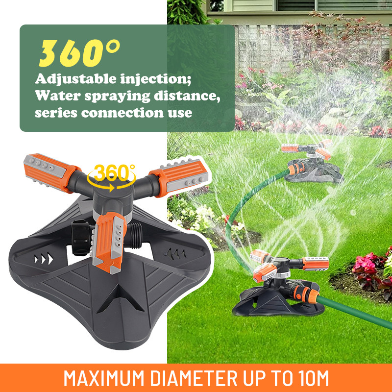 Lawn Sprinkler Upgraded Garden Sprinkler Automatic 360 Degree Rotation Irrigation Grass Sprinkler Sy