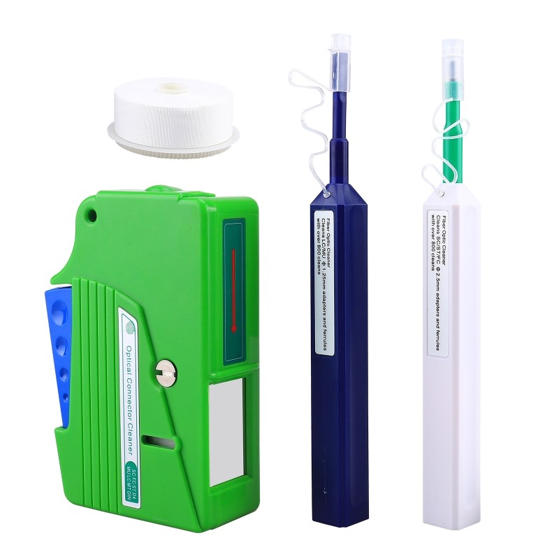 Fiber Optic Connector Cleaner Fiber Optic Clean Tool Set 1.25mm/2.5mm for SC FC ST MU LC Fiber Optic