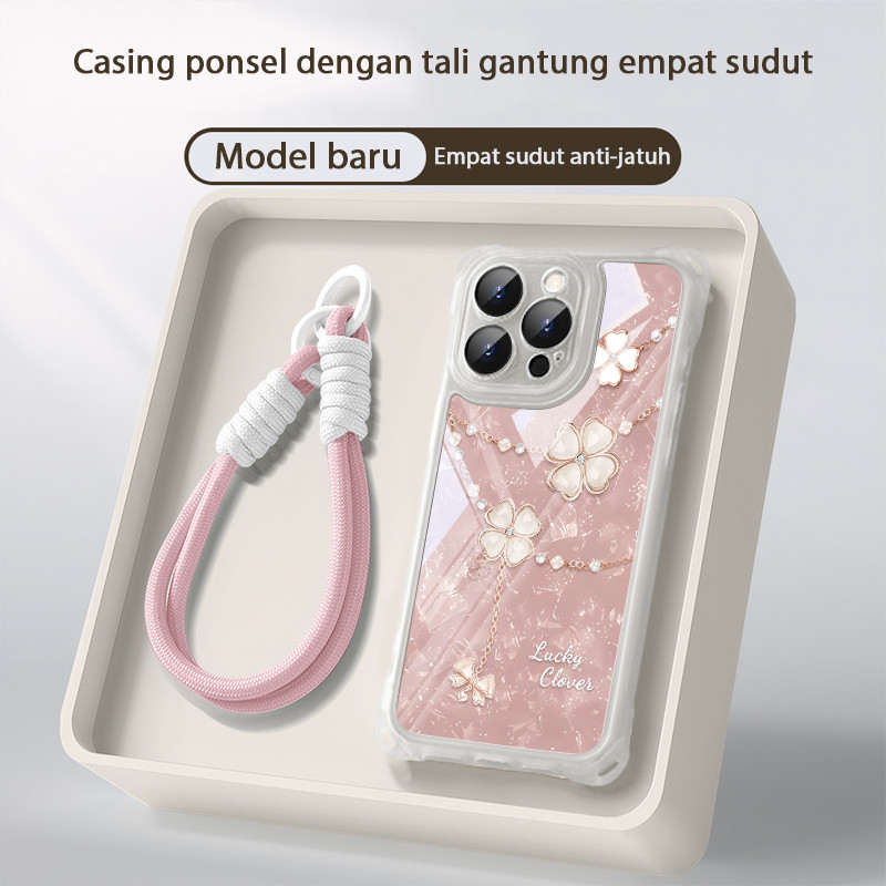 Bunga Kristal Aesthetic Shockproof Case Oppo A6 Pro A5 2025 A5X A5I Pro A38 A60 A3X A16 A18 A3 Sjgs 