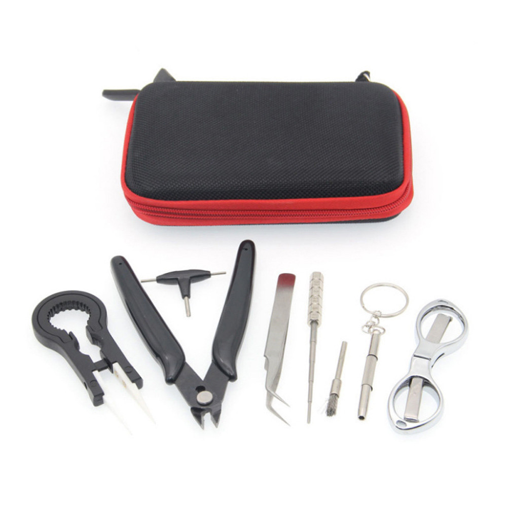 Carbon Deposition Tweezers Tool Set Bag Coil Cotton Wire Coil Jig Winding Scissors Screwdriver Plier