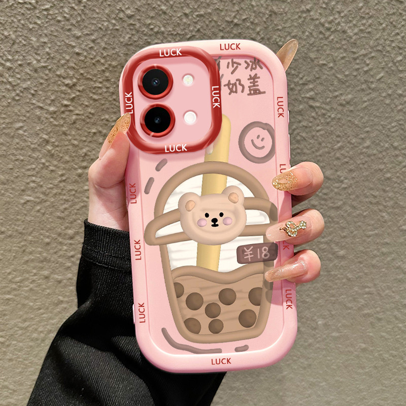 Casing Hp untuk VIVO Y28 2024 Case Casing HP Softcase silikon Kasing lanyard pribadi penutup penuh w