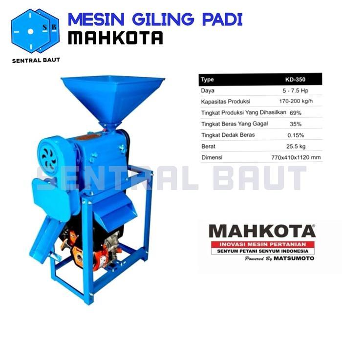 Mesin Giling Padi + Rangka Merk MAHKOTA KD-350