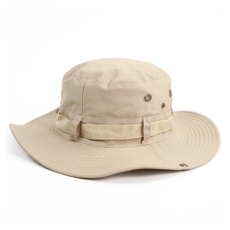 Summer Men Bucket Hat Outdoor UV Protection Wide Brim Panama Safari Hunting Hiking Hat Mesh