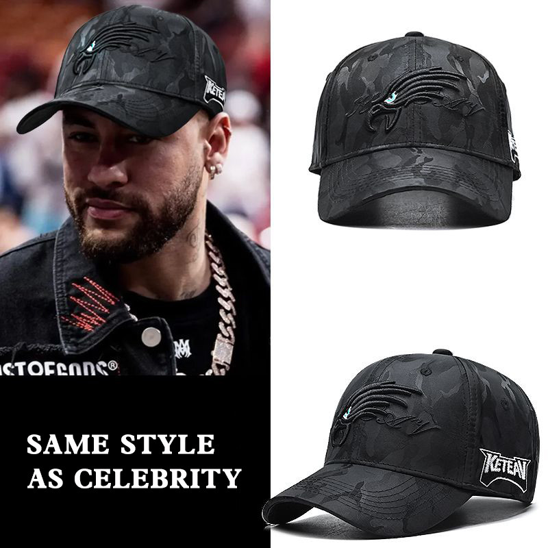 Hard Top Camouflage Embroidered Hat Men's Eagle Baseball Cap Fashion Street Fashion Brand Men's