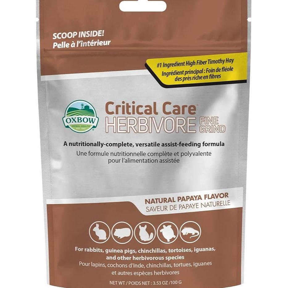 Oxbow Critical Care Herbivore Fine Grind Kelinci Hamster Kura 100 Gr