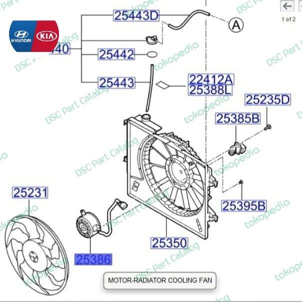 Motor Fan Radiator Hyundai Grand Avega Genuine Hyundai