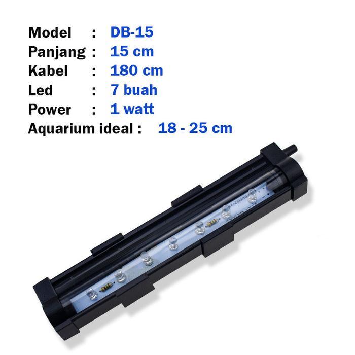 Lampu Celup Led Aquarium Batu Aerator Lampu Gelembung Lampu Akuarium