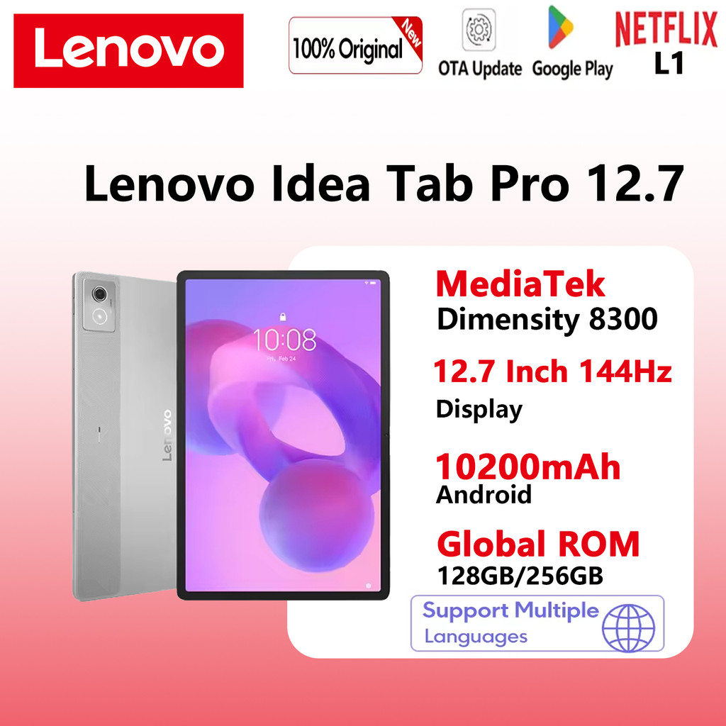 Global Rom Idea Tab Pro 12.7 256Gb Idea Pad 12.7 Inch 3K 144Hz Mtk Dimensity 8300 Wifi 45W 10200Mah