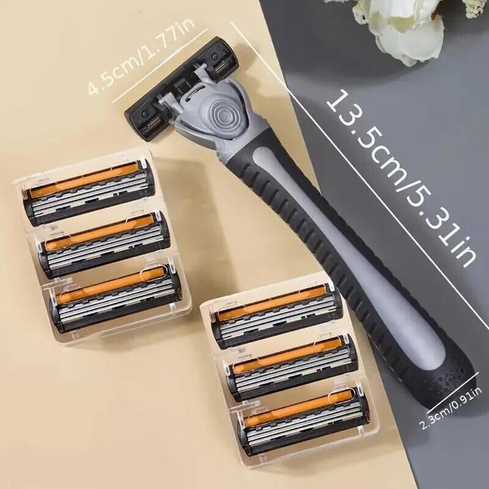 HAIR TRIMMER THREE-LAYER BLADE MANUAL SHAVER RAZOR BLADE MANUAL 3-LAYER SHAVING RAZOR MALE SCRAPER