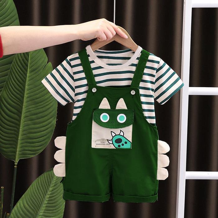 Baju Kodok Salur Anak Laki-Laki Usia 1-4 Tahun Setelan Kodok Kekinian Oneset Overall Kodok Anak