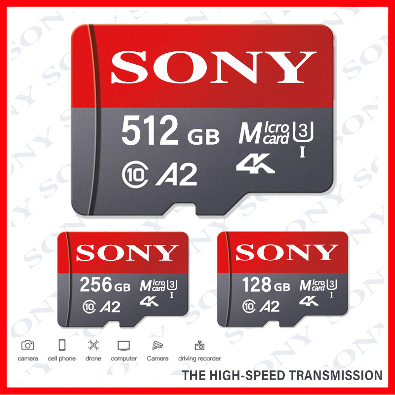 SONY Micro SD Card High Speed Original Memory Card 128GB 64GB 256GB 512GB 1TB MicroSD Flash Card For