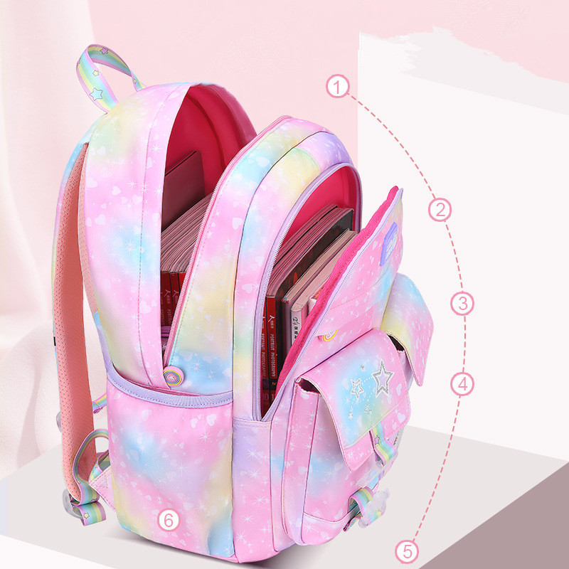 Children School Bags For Girls Kids Satchel Primary Orthopedic School Backpacks Princess Backpack
