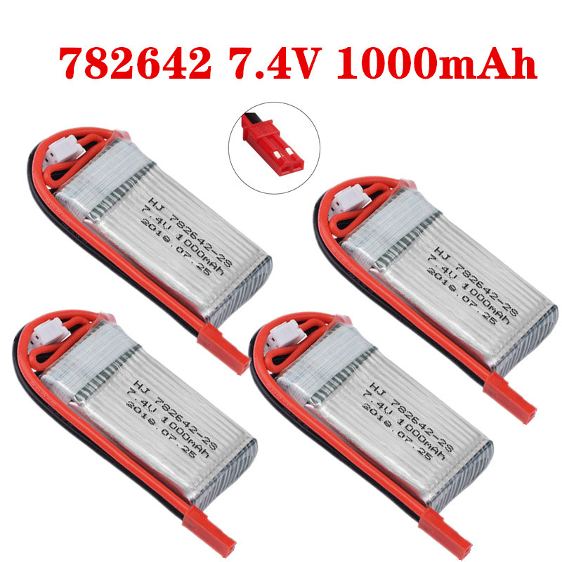 7.4V 1000Mah Lipo Battery For Mjxrc X600 Upgrade 2S 1000Mah 25C Lipo Battery For Toys Remote Control