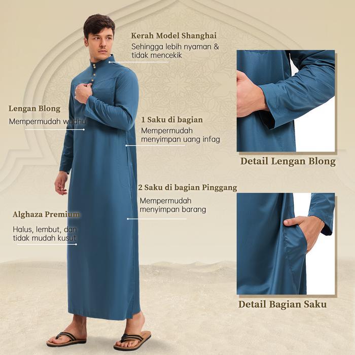 Promo- Jubah Lengan Panjang Jubah Slimfit Gamis Jubah Pria Jubah Pria Muslim Pria Busana Muslim