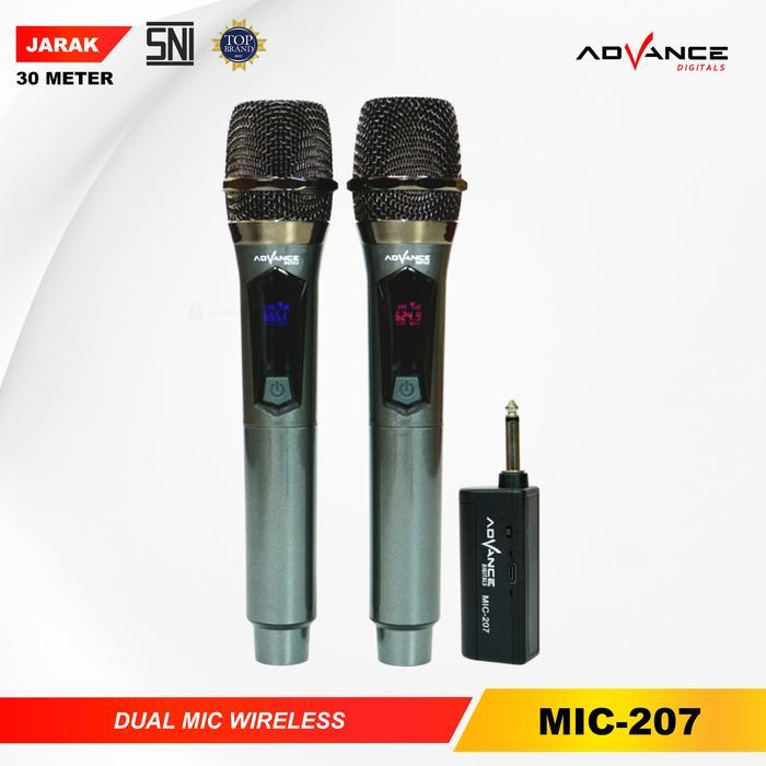 Premium CodAdvance Mic-207 Double Mic Wireless Recharger Bisa Digunakan Untuk Souncard/Speaker