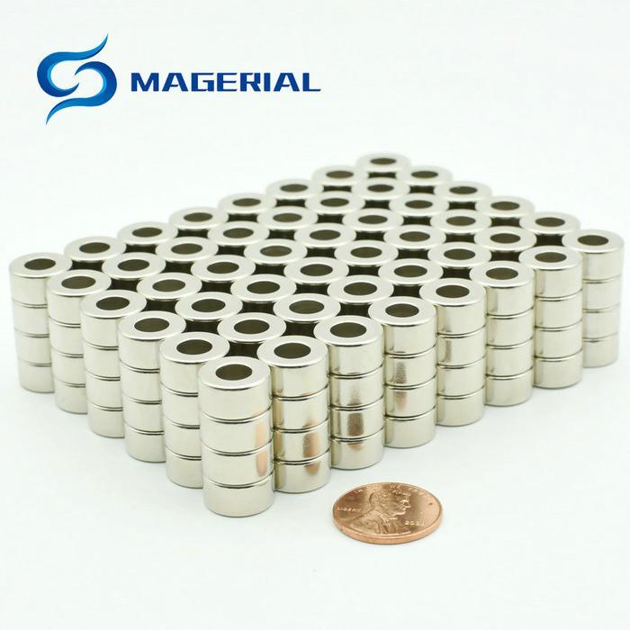 Hot Sale Diametrically Ndfeb Magnet Ring Diameter 12.7X6.35X6.35 Mm 1/2"*1/4**1/4" Tube Magnetized