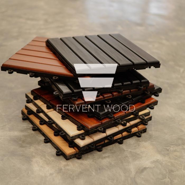 Lantai Kayu Flooring Decking Tile Ubin Parket Parquet Portable Indoor Outdoor Export Qwality