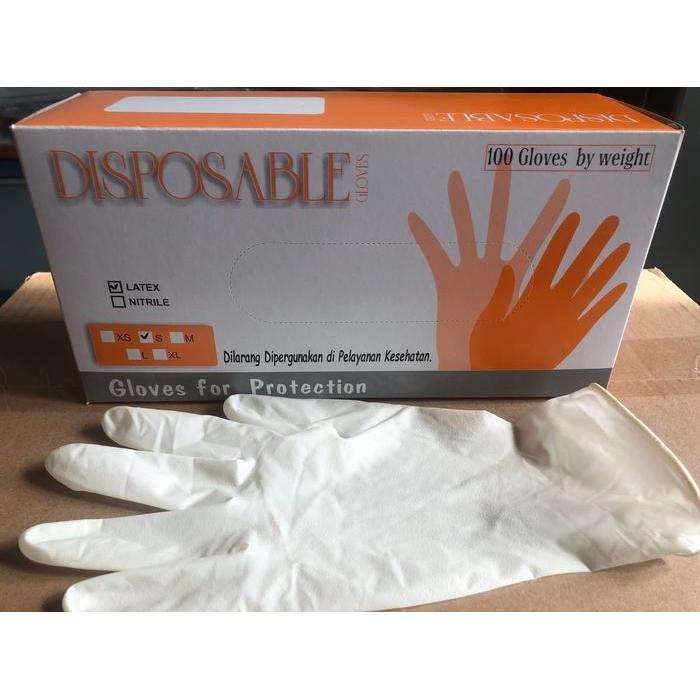 Sarung Tangan Latex 100 pcs / Sarung Tangan Karet Disposable