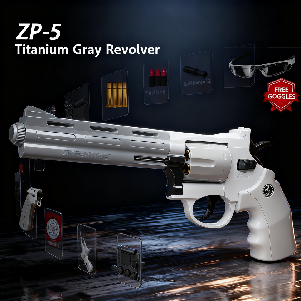 ZP5 Revolver Soft Bullet Gun 357 Simulated Ejection Toy Pistol Adult Boy Child Soft Bullet Toy Gun