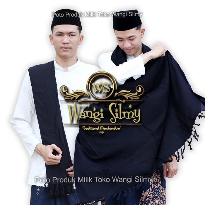 Sorban Rida Hitam Polos Panjang Rida Solo Rayon Surban Habib Haji RIDA/SORBAN SOLO POLOS Kain