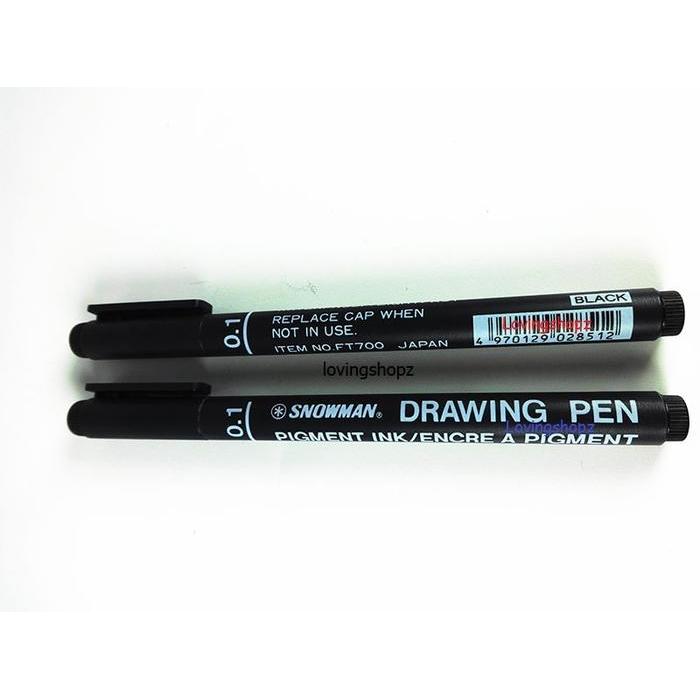 Pulpen Snowman Drawing Pen 0.1,Snowman 700 Drawing Pen 0.1