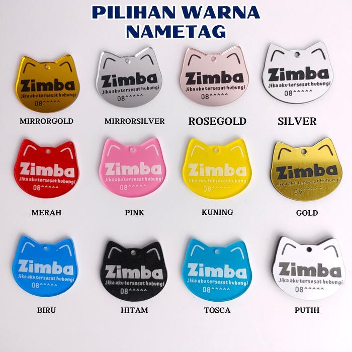 D003-KALUNG KUCING CUSTOM NAMA LUCU FREE TULIS NAMA ALAMAT CAT COLLAR