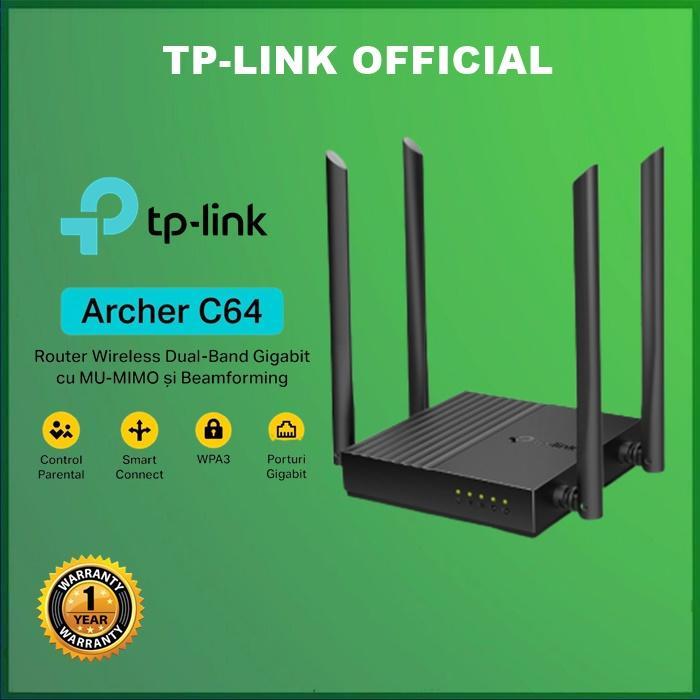 TP-LINK ARCHER C64 AC1200 DUAL-BAND WI-FI ROUTER TPLINK ARCHER C 64