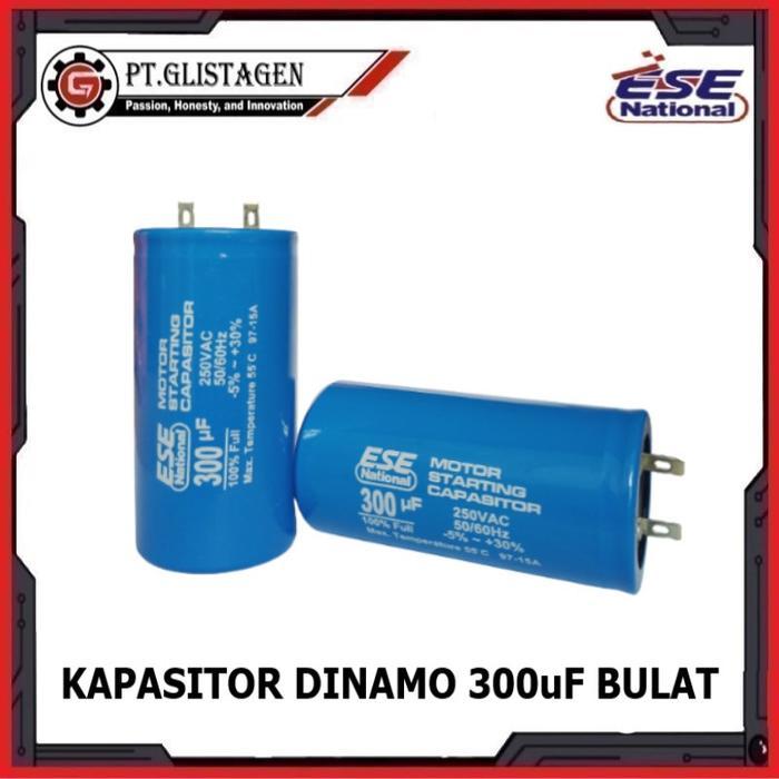 Kapasitor Bulat Dinamo 300uF Capasitor Starting 300MF ESE NATIONAL