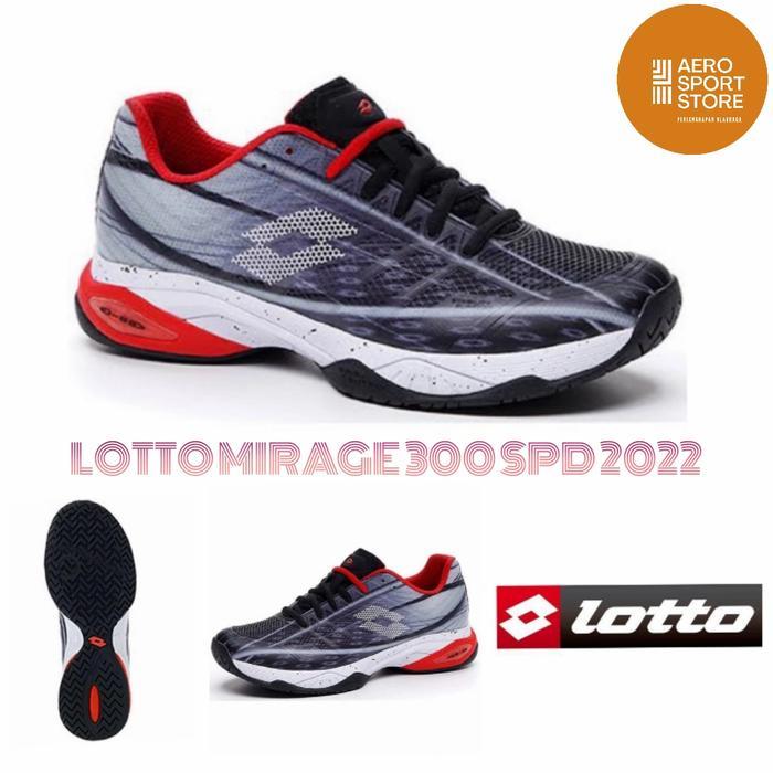 [ SEPATU TENIS LAPANGAN LOTTO MIRAGE 300 SPD 2022 - RED POPPY ]