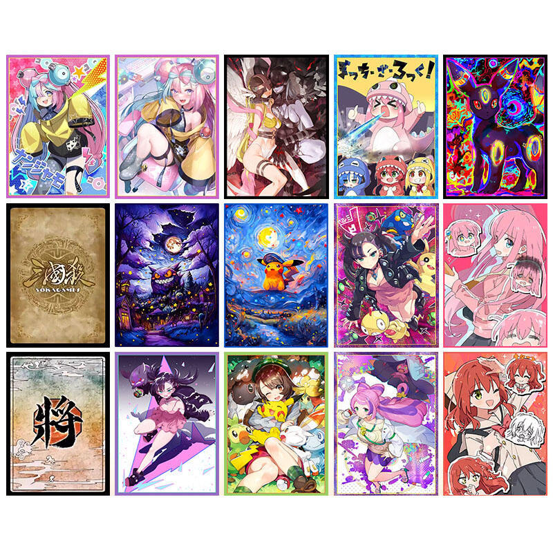 60pcs/set Gardevoir Mimosa Sylveon Flash Card Sleeve PTCG DTCG Anime Game Collection Card Protective
