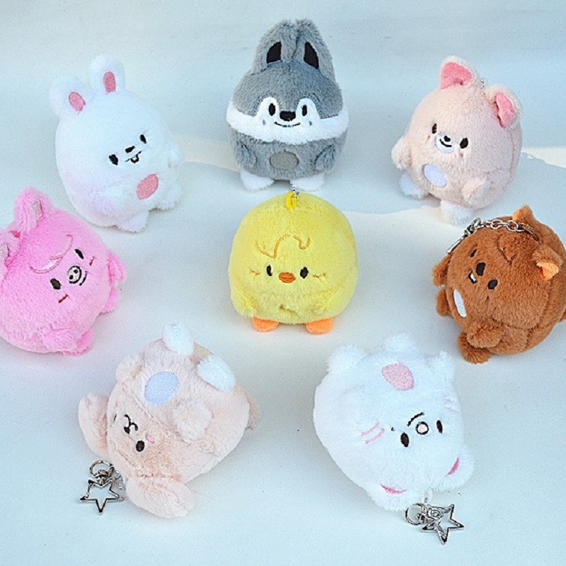 New Straykids Plush Cartoon Keychain Egg SKZOO Rabbit Hair Mini Plush Doll Han Zhicheng Huang