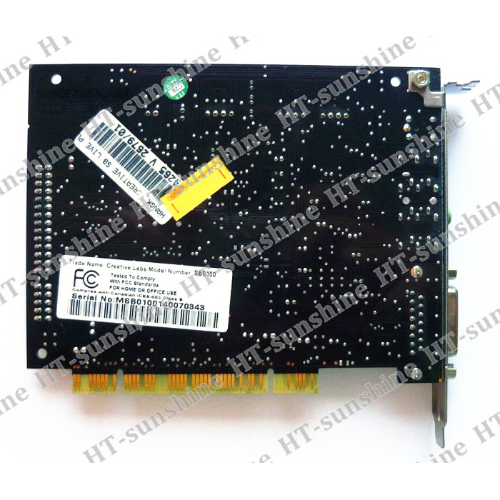 Original Sound Blaster Live 5.1 SB0100 PCI Sound Card For CREATIVE- Tested working well