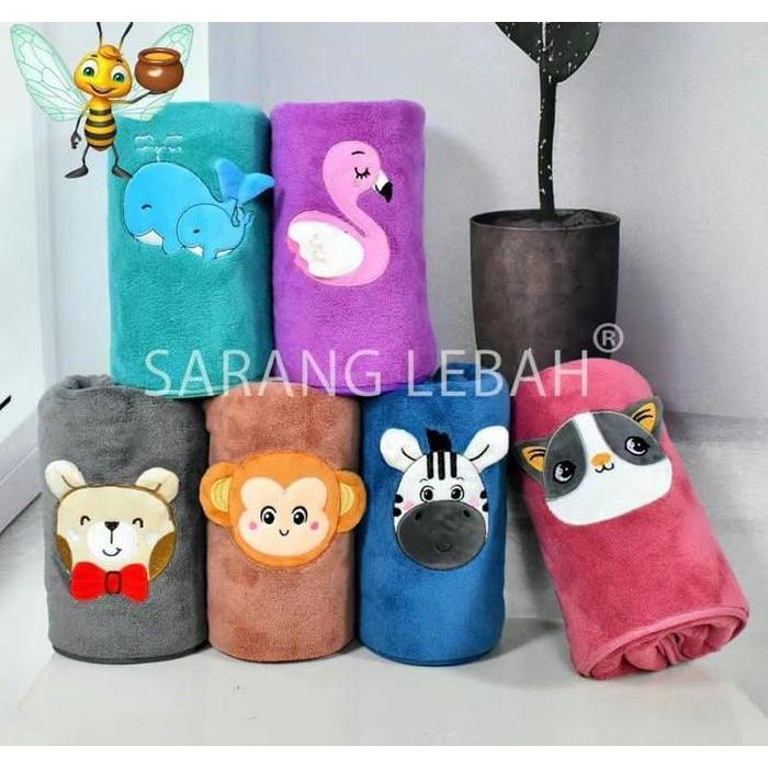 [COD] JH Handuk Baby Microfiber Sarang Lebah Uk 50x100 Bordir Mata Kuping Timbul Termurah kain bayi