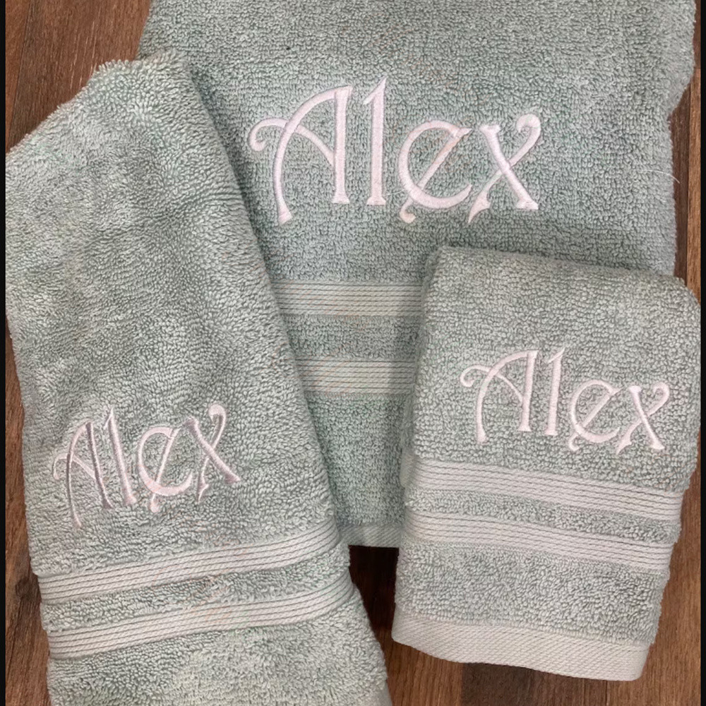 Personalized Name Home Bath Towel Custom Embroidered Monogrammed Cotton Bath Sheet Unique Party