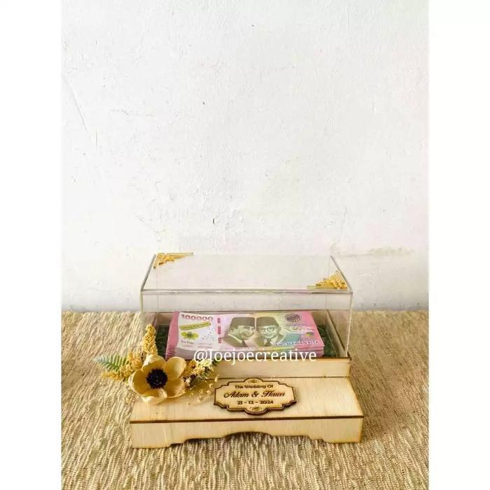 "New" Kotak Uang Akrilik Kotak Mahar Akrilik Kotak Uang Seserahan